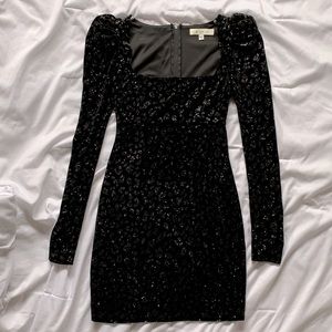 ROWA velvet sparkly animal print cocktail dress size XS